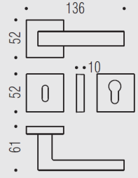 Дверная ручка Colombo ELLESSE BD21RSB хром