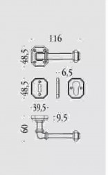 Дверная ручка Colombo Busiri KBU11R ON с накл.классик