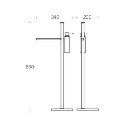 Стойка COLOMBO DESIGN PLUS W4937 одинарный