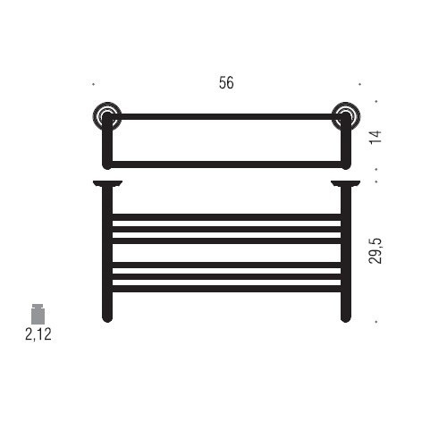 Полотенцедержатель COLOMBO DESIGN HERMITAGE B3387 Полка двойная