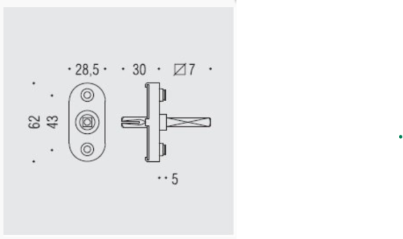 Colombo DK 40 D механизм для/окон. ручек DK 40 ( отдельно не продатся )