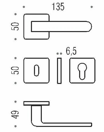 Дверная ручка Colombo FEDRA AC11R винтаж матовый