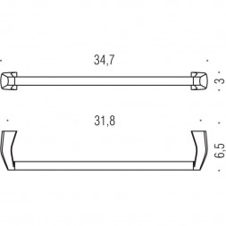 Полотенцедержатель COLOMBO DESIGN ROAD B8009.CB широкий