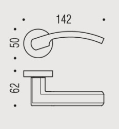 Дверная ручка Colombo OLLY LC61RSB хром матовый