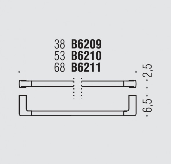 Полотенцедержатель COLOMBO DESIGN LULU B6209.GOLD широкий
