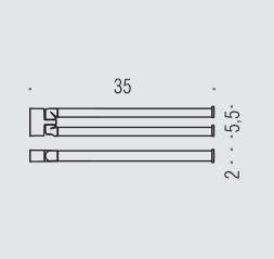 Полотенцедержатель COLOMBO DESIGN LULU B6212 двойной