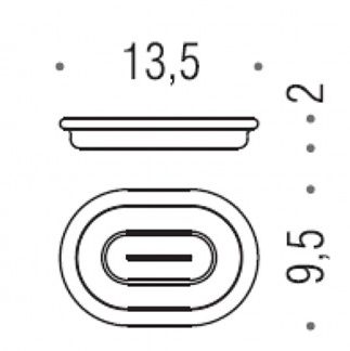 Запасная стеклянная чаша для мыльницы Colombo Luna B0151