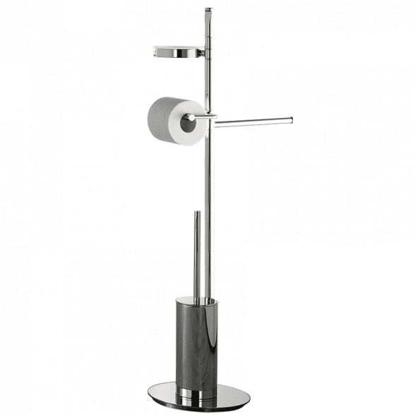 Стойка COLOMBO DESIGN PLANETS B9833 напольная с полотенцедержателем с мыльницей с держателем туалетной бумаги и с ершиком