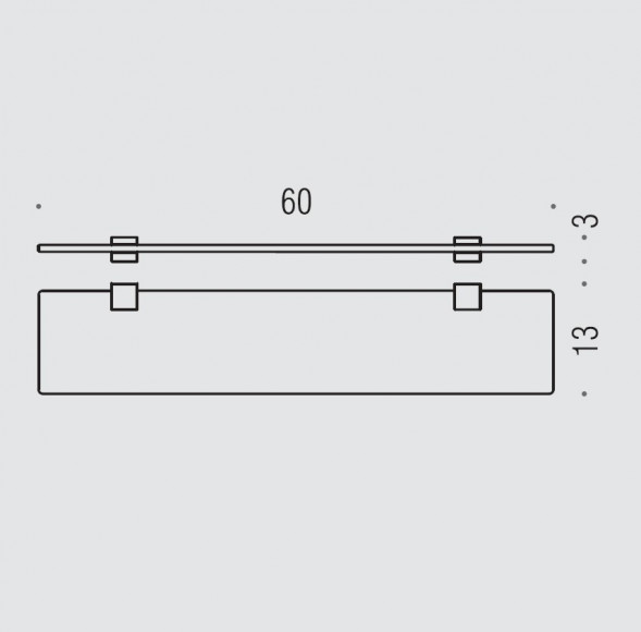 Полочка COLOMBO DESIGN LULU B6216 стеклянная