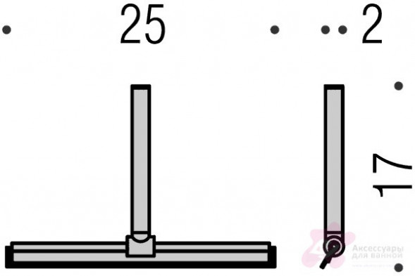 Скребок COLOMBO DESIGN ANGOLARI B9636 AQUACLEAN