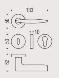 Дверная ручка Colombo GAIA GR11R золото