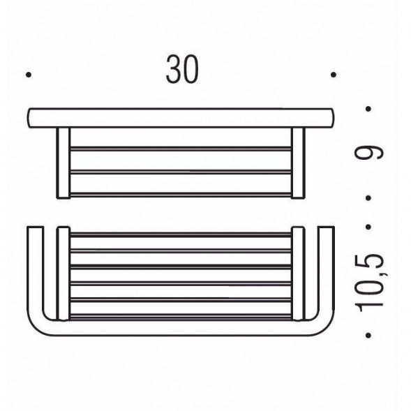 Полочка корзинка COLOMBO DESIGN LULU B6232.GOLD одинарная