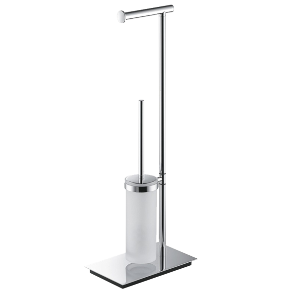 Стойка COLOMBO DESIGN SQUARE B9904 напольная с держателем туалетной бумаги и ершиком