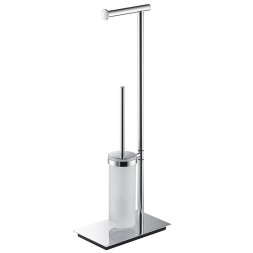 Стойка COLOMBO DESIGN SQUARE B9904 напольная с держателем туалетной бумаги и ершиком