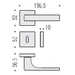 Дверная ручка Colombo ROBOCINQUE S ID71R хром матовый