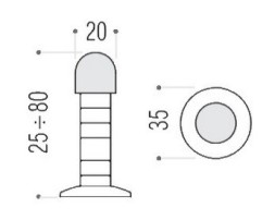 Ограничитель дверной Colombo CD312 золото