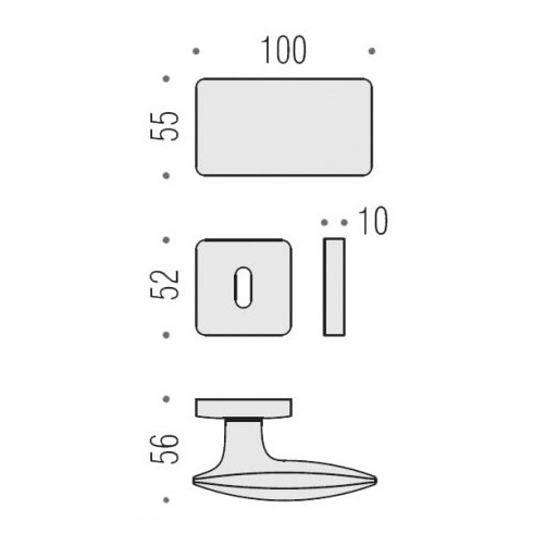 Дверная ручка Colombo BOLD PT15R хром матовый