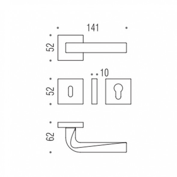Дверная ручка Colombo PRIUS MA11R хром