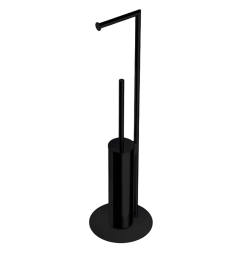 Стойка COLOMBO DESIGN MINI B4018.NM с держателем туалетной бумаги и ершиком цвет черный матовый