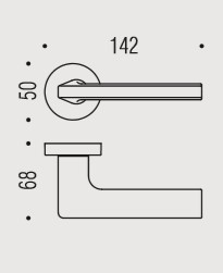 Дверная ручка Colombo GIRA JM11 RSB хром матовый