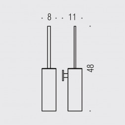 Ершик COLOMBO DESIGN LOOK B1607.HPS1 настенный цвет нержавеющая сталь