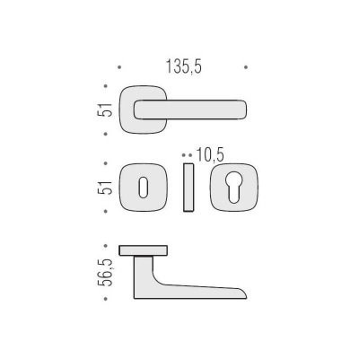 Дверная ручка Colombo SPIDER MR11R хром матовый