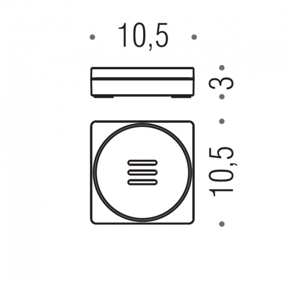 Мыльница COLOMBO DESIGN MINI Q B5040.GM настольная цвет графит матовый