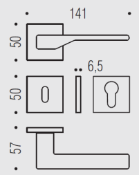 Дверная ручка Colombo DEA FF21R хром матовый