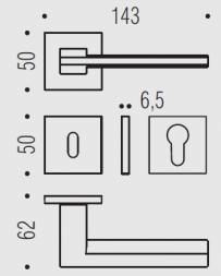 Дверная ручка Colombo ELECTRA MS11R винтаж матовый