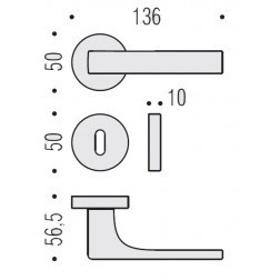 Дверная ручка Colombo ROBOCINQUE ID61R черный матовый