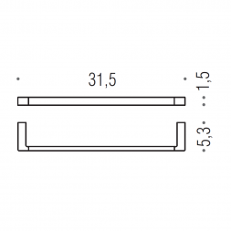 Полотенцедержатель COLOMBO DESIGN MINI Q B5009.OM широкий цвет золото матовое