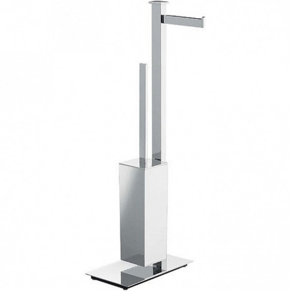 Стойка COLOMBO DESIGN UNITS B9107.D напольная с держателем туалетной бумаги и ершиком