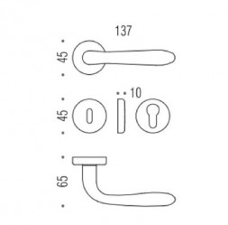 Дверная ручка Colombo ROBOT CD41 RY хром