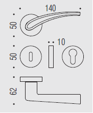 Дверная ручка Colombo BLAZER FL11RSB золото