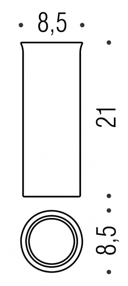 Запасная стеклянная колба для жидкого мыла Colombo Khala B9351