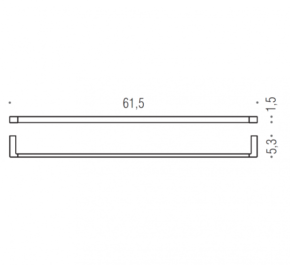 Полотенцедержатель COLOMBO DESIGN MINI Q B5011.OM широкий цвет золото матовое