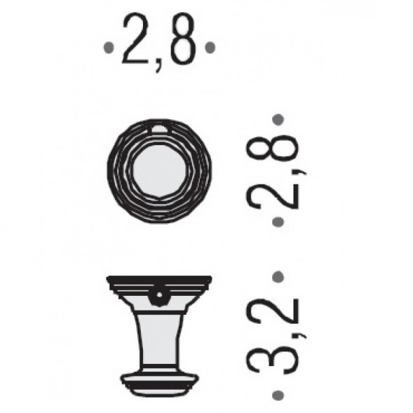 Крючок COLOMBO DESIGN HERMITAGE LC77.HPS одинарный маленький