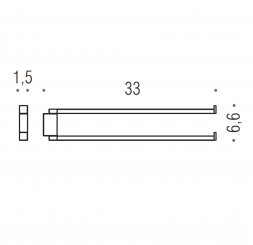 Полотенцедержатель COLOMBO DESIGN MINI Q B5012.GM двойной цвет графит матовый