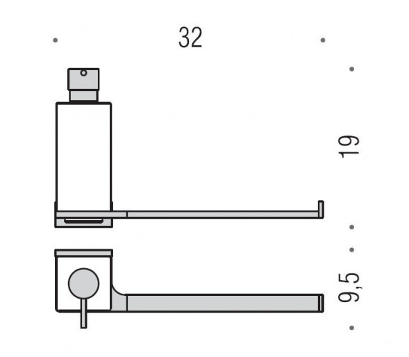 Полотенцедержатель с дозатором COLOMBO DESIGN LOOK B1674 настенный