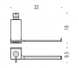 Полотенцедержатель с дозатором COLOMBO DESIGN LOOK B1674.BM настенный