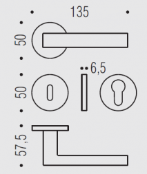 Дверная ручка Colombo ELLE BD11RSB хром матовый
