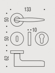 Дверная ручка Colombo GAIA GR11RSB хром матовый