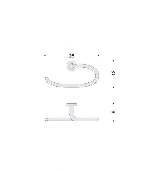 Полотенцедержатель COLOMBO DESIGN BASIC B2731 кольцо