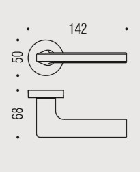 Дверная ручка Colombo GIRA JM11 R винтаж матовый