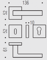 Дверная ручка Colombo ELLESSE BD21R хром матовый