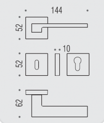 Дверная ручка Colombo ZELDA MM11R хром матовый