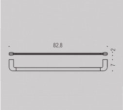 Полотенцедержатель COLOMBO DESIGN TRENTA B3011XL.NM широкий